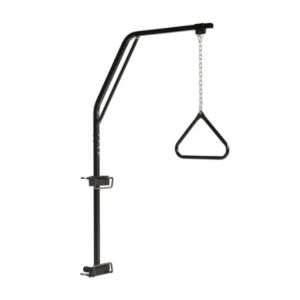 TRAPEZE BAR ATTACHED TO BED